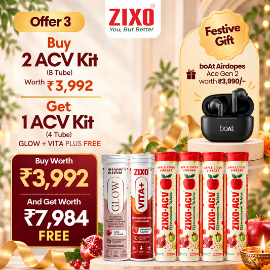 Buy 2 ACV Kit and Get 1 ACV Kit + Glow + Vita Plus Free + boAt Airdopes